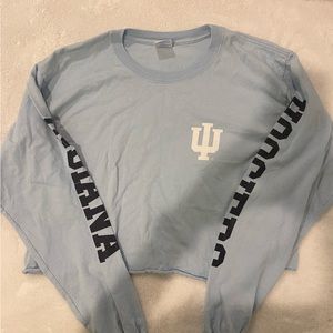 Indiana university cropped long sleeve